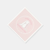 Serviette En Papier Some Bunny is One Anniversaire Rose Gingham (Coin)