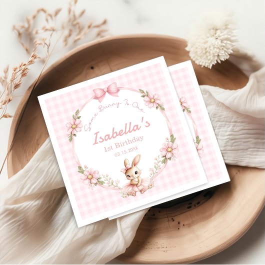 Serviette En Papier Some Bunny is Turning One 1st Birthday