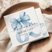 Serviette En Papier Something Blue avant de faire un nœud bleu Shower 