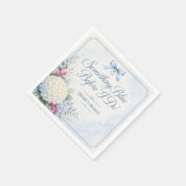Serviette En Papier Something Blue Baby Shower | Bleu Hydrangea (Coin)
