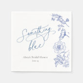 Serviette En Papier Something Blue Baby Shower pour la mariée (Devant)