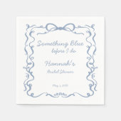 Serviette En Papier Something Blue Before I Do Baby Shower Mariage (Devant)