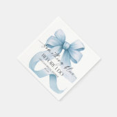 Serviette En Papier Something Blue Before I Do Blue Bow Baby Shower (Coin)