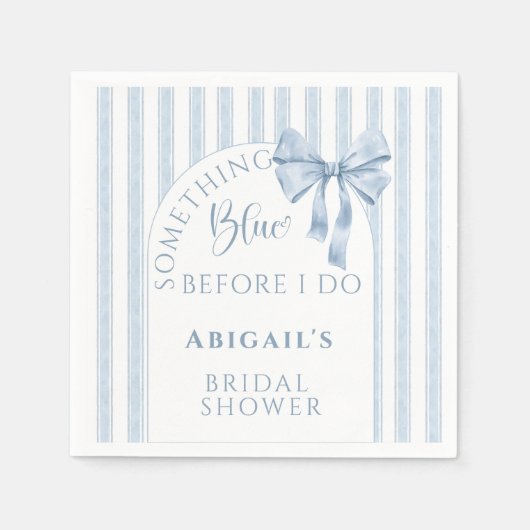 Serviette En Papier Something Blue Before I Do Bow  (Devant)