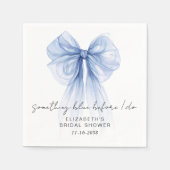 Serviette En Papier Something Blue Before I Do Bow Baby Shower (Devant)