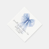 Serviette En Papier Something Blue Before I Do Bow Baby Shower (Coin)