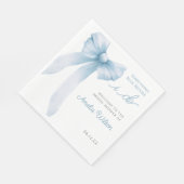 Serviette En Papier Something Blue Before I Do Bow Bridal Shower (Coin)