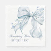 Serviette En Papier Something Blue Before I Do Bow Coquette (Devant)