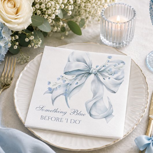 Serviette En Papier Something Blue Before I Do Bow Coquette