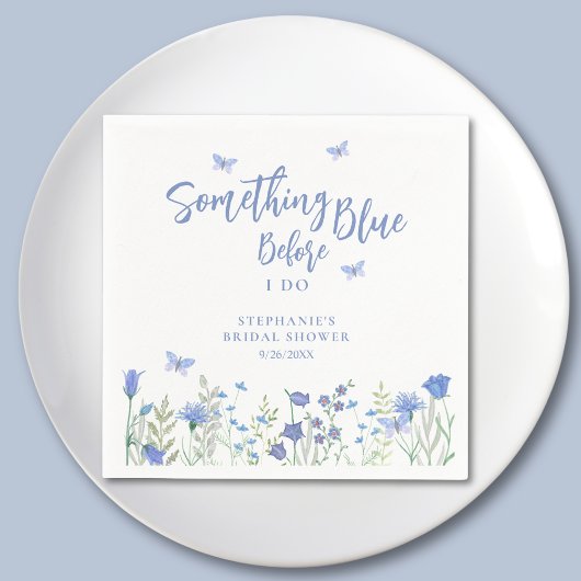 Serviette En Papier Something Blue Before I Do Bridal Shower