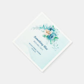 Serviette En Papier Something Blue Before I Do Floral Bridal Shower (Coin)