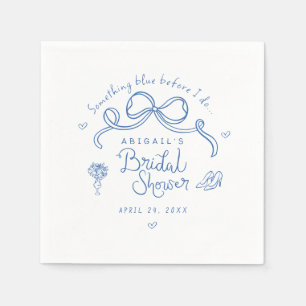 Serviette En Papier Something Blue Before I Do Mariage Whimsical Fête