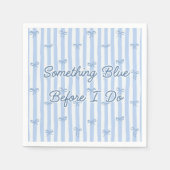Serviette En Papier "Something Blue Before I Do" Nœud Bleu (Devant)