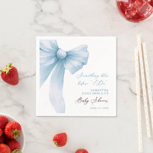 Serviette En Papier Something Blue Blue Bow Bridal Shower