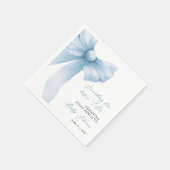 Serviette En Papier Something Blue Blue noeud papillon Baby Shower (Coin)