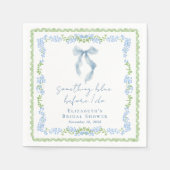 Serviette En Papier Something Blue Bow Bridal Shower (Devant)
