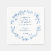 Serviette En Papier Something Blue French Toile Wreath Bridal Shower (Devant)
