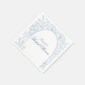 Serviette En Papier Something Blue Wildflower Bridal Shower Invitation (Coin)