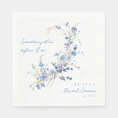 Serviette En Papier Something Blue Wildflowers Bridal Shower (Devant)