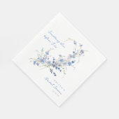 Serviette En Papier Something Blue Wildflowers Bridal Shower (Coin)