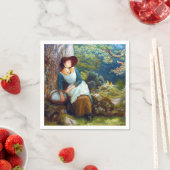 Serviette En Papier Sommeil dans les bois (par Arthur Hughes) (En situation)
