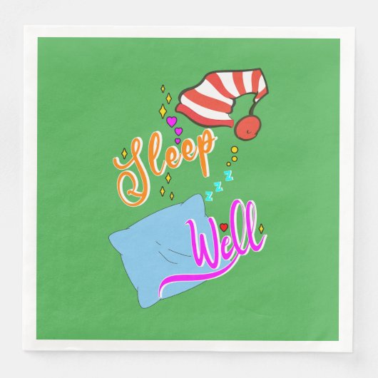 Serviette En Papier Sommeil elfe bien Nap (Devant)