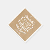 Serviette En Papier Son bain de bébé/Réception rustique Kraft (Coin)