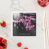 Serviette En Papier Son Dernier Bachelorette Disco (En situation)