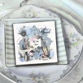 Serviette En Papier Son Tea Time Dust Blue Alice Wonderland