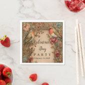 Serviette En Papier Songbirds & Roses Valentine Party (En situation)