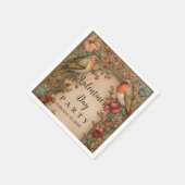 Serviette En Papier Songbirds & Roses Valentine Party (Coin)