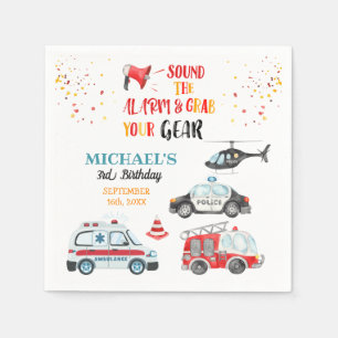 Serviette En Papier Sonne l'alarme et attrape ton équipement 3e annive