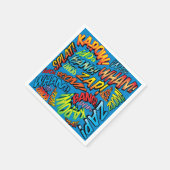 Serviette En Papier Sons de Bande Dessinée Rétro Amusants (Coin)