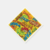 Serviette En Papier Sons de bande dessinée rétro amusants (Coin)