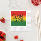 SERVIETTE EN PAPIER SOON COME (En situation)
