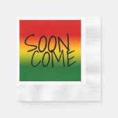 SERVIETTE EN PAPIER SOON COME (Devant)