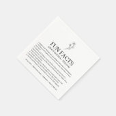 Serviette En Papier Sophia Réception Mariage moderne Fun Facts Cocktai (Coin)
