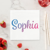 Serviette En Papier Sophia Stylish Cursive (En situation)