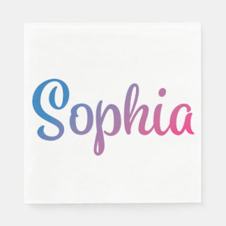 Serviette En Papier Sophia Stylish Cursive