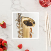 Serviette En Papier Soprano Saxophone Napkin (En situation)