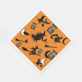 Serviette En Papier sorcière assistant chatte lune bloomstick (Coin)