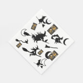 Serviette En Papier sorcière assistant chatte lune bloomstick (Coin)