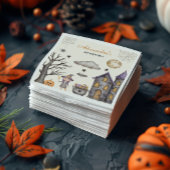 Serviette En Papier Sorcière bébé douce et Éffrayante Anniversaire