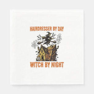 Serviette En Papier Sorcière Coiffeuse Halloween Vintage Chemise de Sa