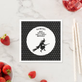 Serviette En Papier Sorcière d'anniversaire d'Halloween pour enfants (En situation)