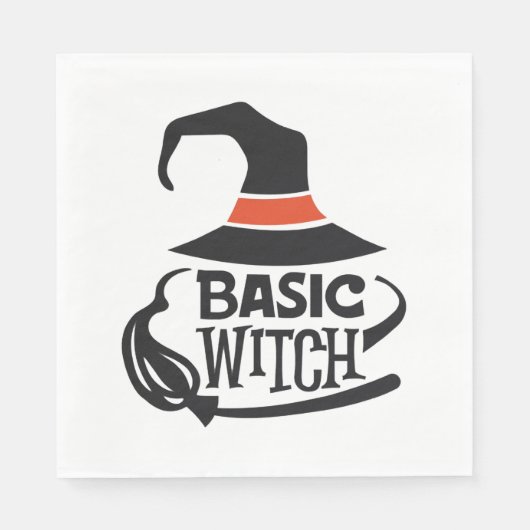 Serviette En Papier Sorcière de base - Halloween (Devant)