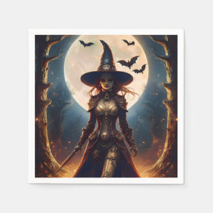 Serviette En Papier Sorcière de la forêt Steampunk Halloween