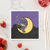 Serviette En Papier Sorcière d'Halloween aimablement mignonne (En situation)