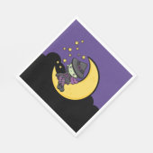 Serviette En Papier Sorcière d'Halloween aimablement mignonne (Coin)