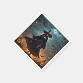 Serviette En Papier Sorcière d'Halloween effrayante, (Coin)